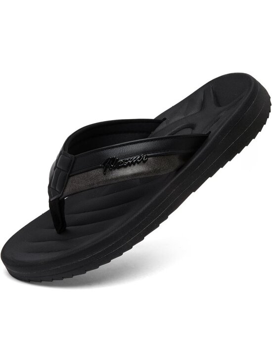 Men\'s Black Polyurethane Flip Flops Comfortable Outdoor Thong Sandals Casual main image 5
